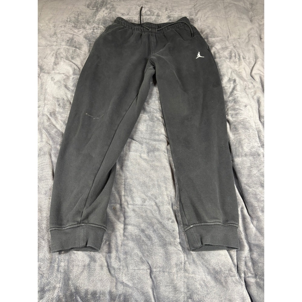 Jordan Mens‎ Jumpman Fleece Jogger Sweatpants Black Small Drawstring Pockets